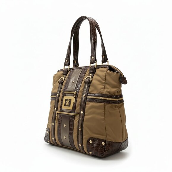 Vintage ROCAWEAR Gold/Beige/Brown Tote/Handbag – HARD TO FIND, Mint Condition - Picture 4 of 11